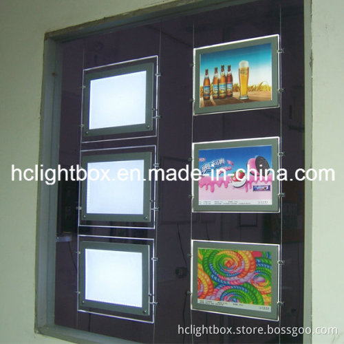 Acrylic Crystal Double Side Display Frame Light Box